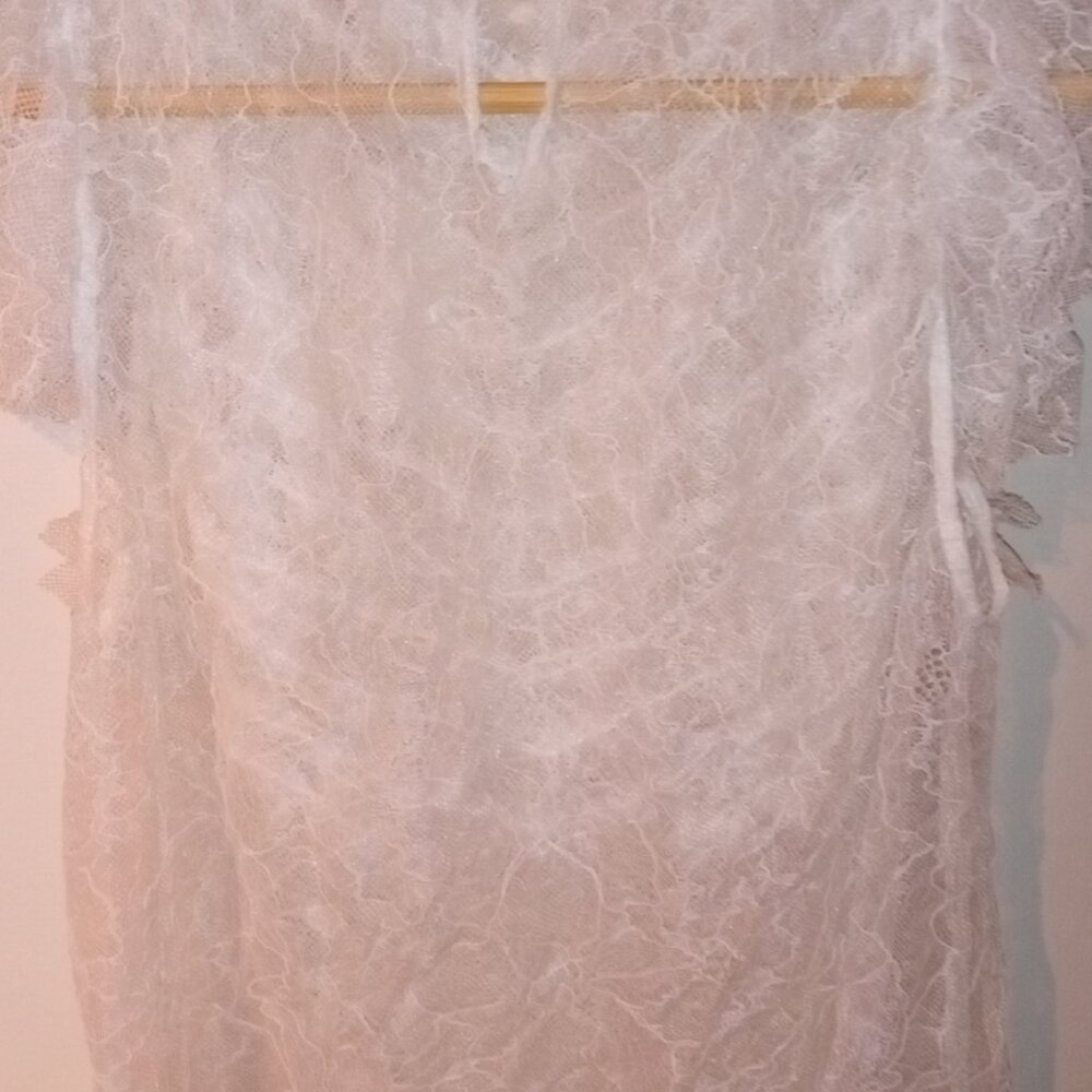 SZ Small RUFFLED LACE TOP LIMITED EDITION ZARA REF 2538/752 - Picture 6 of 7